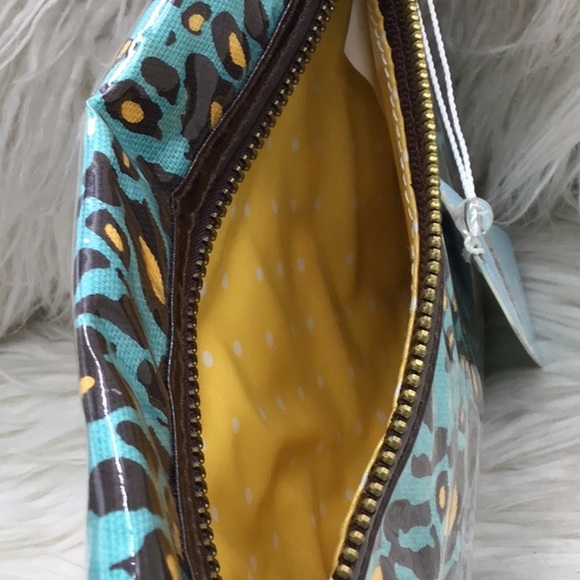 🌼3/$13🌼BUNDLE DEAL! Mud pie Turquoise/Brown Storage Bag - Picture 3 of 4
